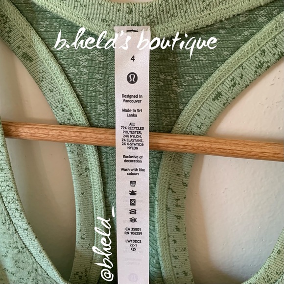 lululemon Swiftly Tech Racerback Tank Top 2.0 *RaceLength Creamy Mint Size 4 NWT - Picture 7 of 12